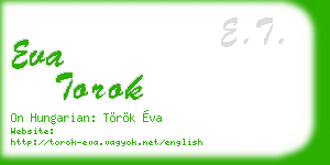 eva torok business card